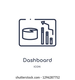 Linear dashboard icon from Customer service outline collection. Thin line dashboard icon vector isolated on white background. dashboard trendy illustration