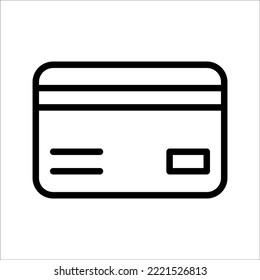 Icono de pago de adeudo lineal, icono de esquema aislado en fondo blanco, eps 10.