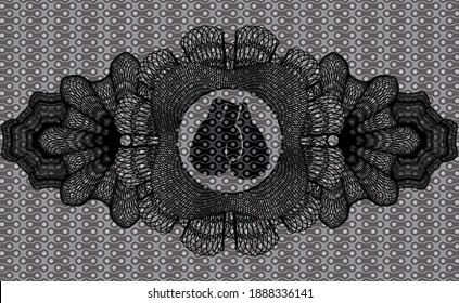 Icono de guantes de boxeo de decoración lineal dentro de una insignia abstracta oscura. Patrón de exquisito fondo. Ilustración vectorial. 