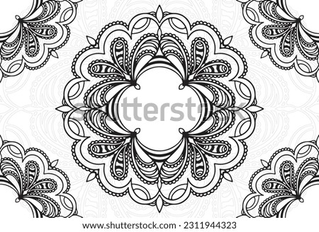 linear decorative element mandala ornamental composition ornament element background print for textile