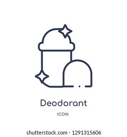 Linear deodorant icon from Beauty outline collection. Thin line deodorant vector isolated on white background. 
