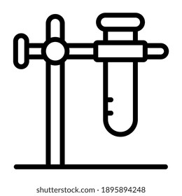 Diseño lineal del experimento químico, icono del soporte de retorsión
