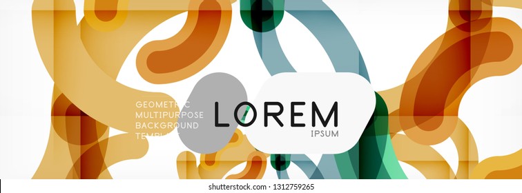Linear design circle background, vector modern techno wallpaper