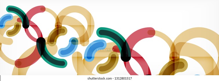 Fundo de círculo de design linear, vetor moderno techno papel de parede