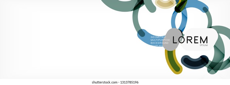 Linear design circle background, vector modern techno wallpaper