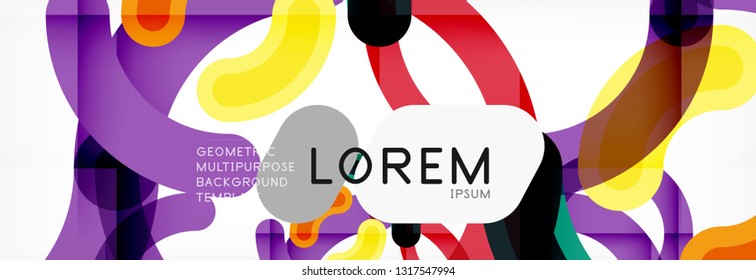 Linear design circle background, vector modern techno wallpaper