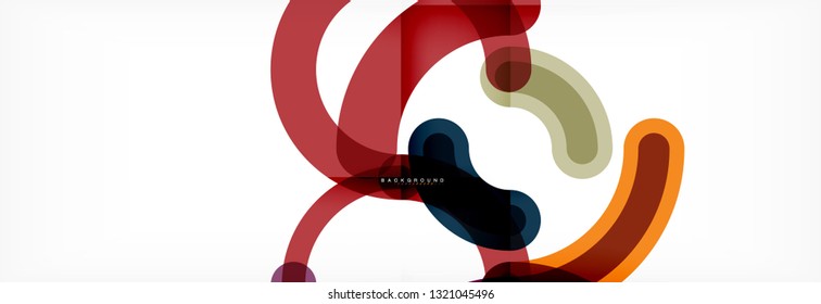 Linear design circle background, vector modern techno wallpaper