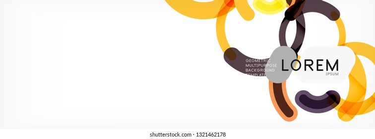 Linear design circle background, vector modern techno wallpaper
