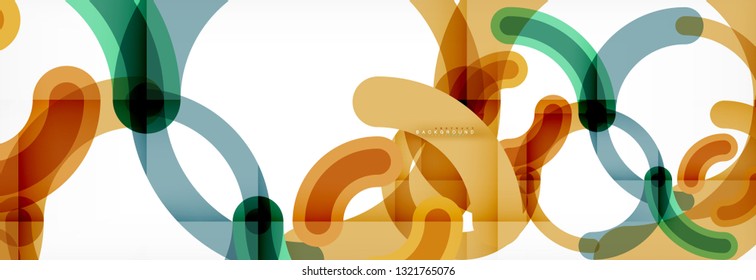 Linear design circle background, vector modern techno wallpaper