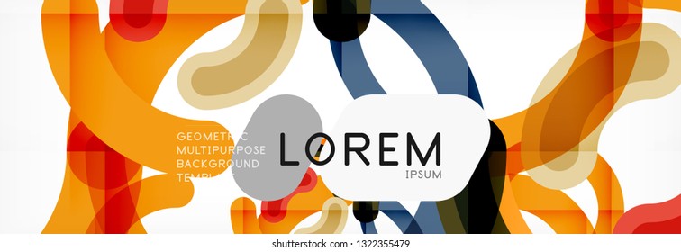 Linear design circle background, vector modern techno wallpaper
