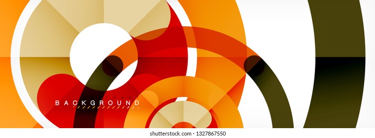 Linear design circle background, vector modern techno wallpaper