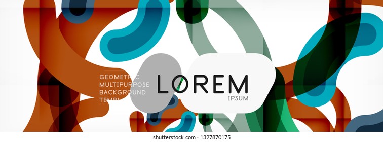 Linear design circle background, vector modern techno wallpaper