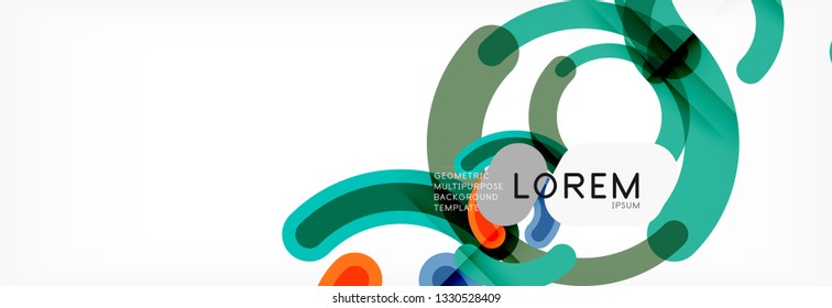 Linear design circle background, vector modern techno wallpaper