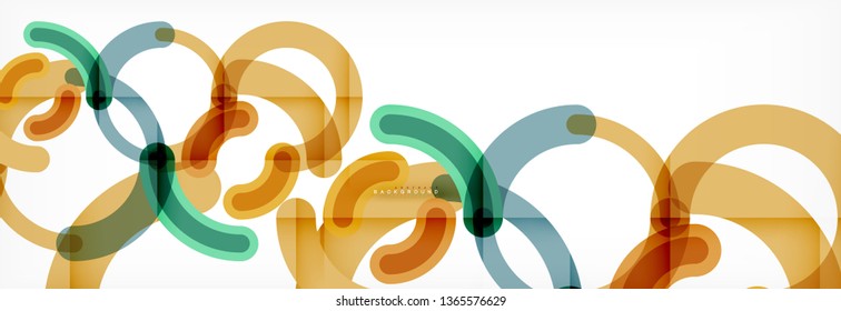 Linear design circle background, vector modern techno wallpaper