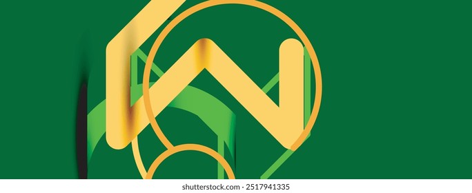 Círculos y líneas coloridas de diseño lineal
