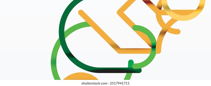 Linear design colorful circles and lines
