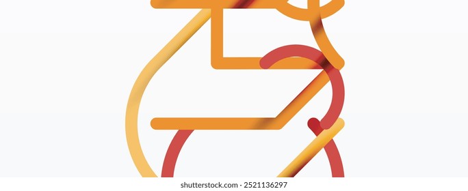 Linear design colorful circles and lines