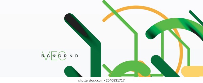 Círculos y líneas coloridas de diseño lineal