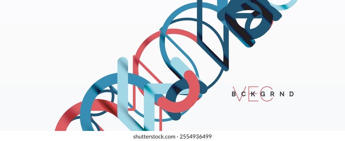 Linear design colorful circles and lines