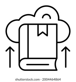 A linear design, icon of cloud book