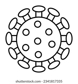 Icono de diseño lineal de COVID-19