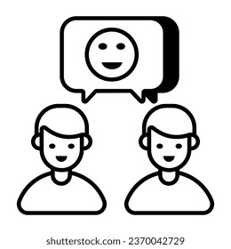 Un icono de diseño lineal de la respuesta del cliente