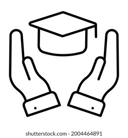 A linear design, icon of education care
