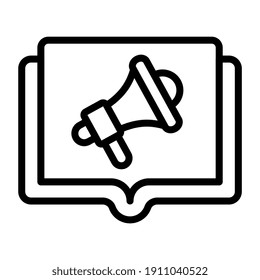 Linear design, icon of educational marketing