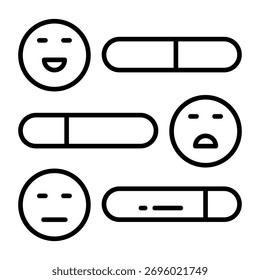 Un icono de diseño lineal del resultado del Comentarios