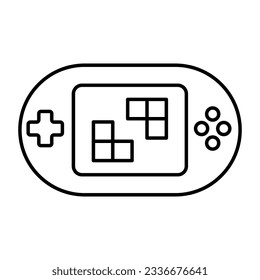 Un diseño lineal, icono de la consola de juegos