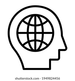 A linear design, icon of global mind