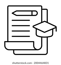 A linear design, icon of graduation