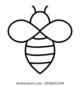 Ein lineares Design-Symbol für Honigbiene