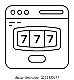 A linear design, icon of jackpot game