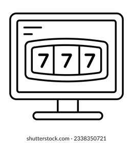 A linear design, icon of jackpot game