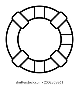 A linear design, icon of lifebuoy