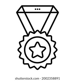 A linear design, icon of medal
