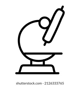 A linear design icon of microscope


