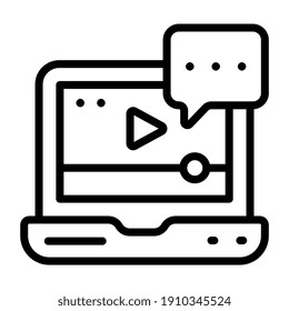 Linear design, icon of online video