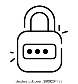 linear design icon of password loco