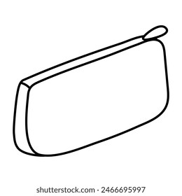 A linear design icon of pencil case

