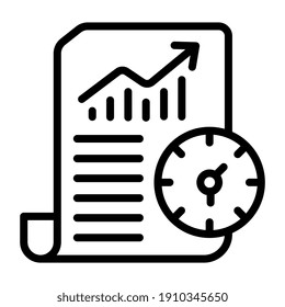 Linear design, icon of project deadline