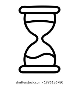A linear design, icon of sandglass