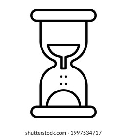 A linear design, icon of sandglass