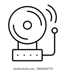 Un diseño lineal, icono de campana escolar