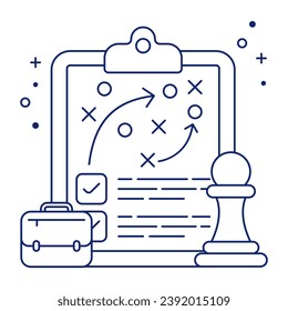 A linear design icon of stratagem

