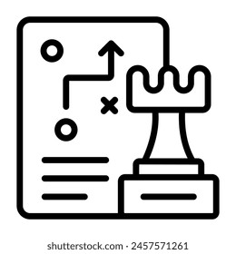 A linear design icon of stratagem

