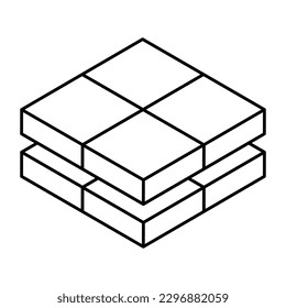 linear design icon of tiles