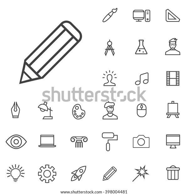 Linear design icons set.\
Universal design icon to use in web and mobile UI, design basic UI\
elements set