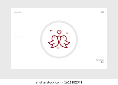 linear design love birds, love themed icons with white background, perfect for valentine and wedding